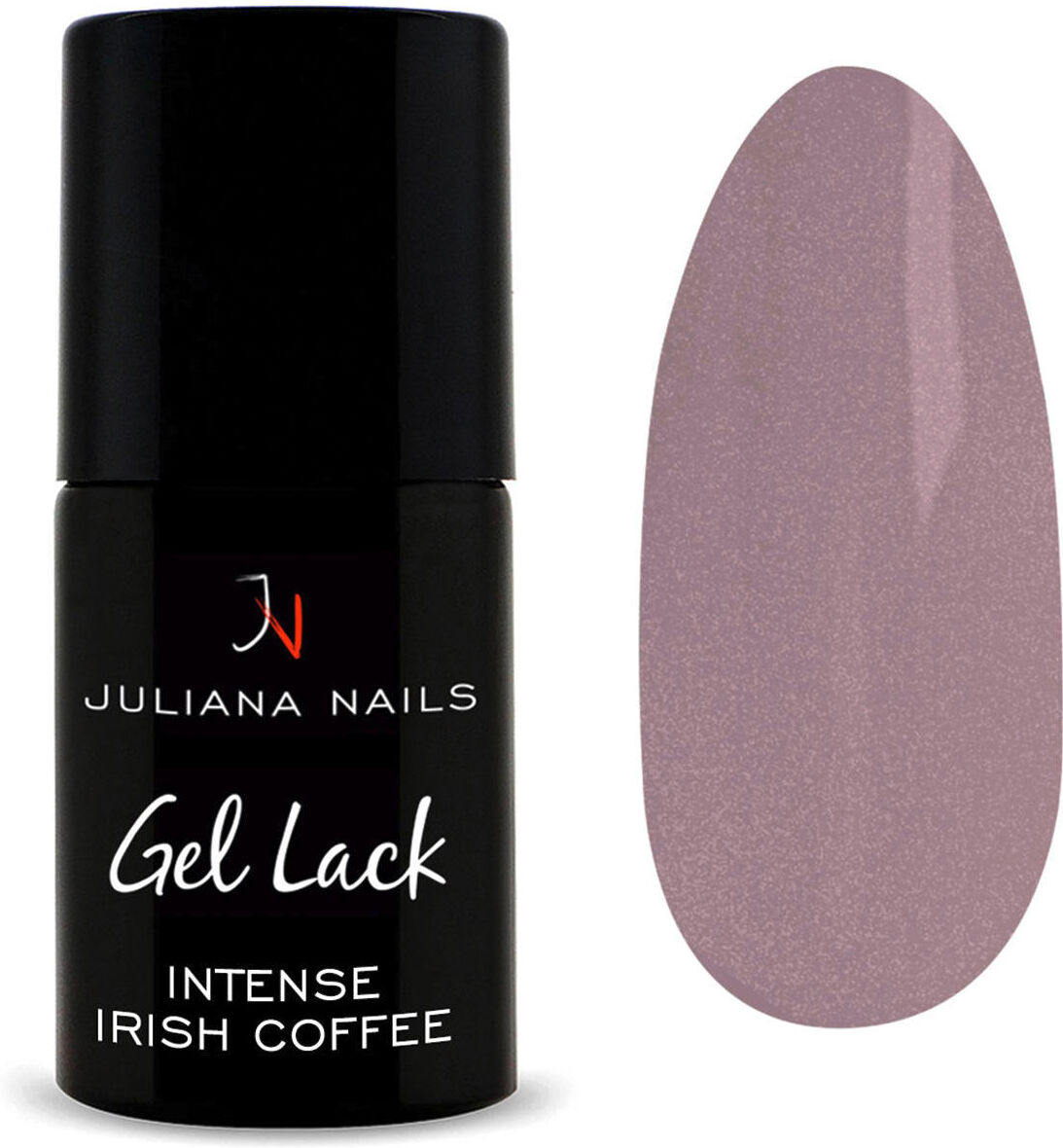 juliana nails gel lack glitter/shimmer intense irish coffee, flasche 6 ml caffè irlandese intenso