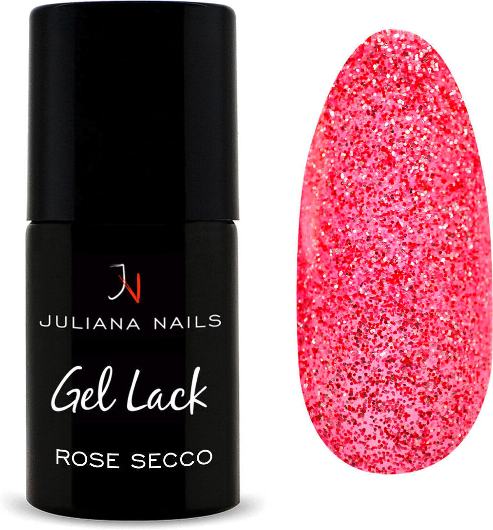 juliana nails gel lack glitter/shimmer rose secco, flasche 6 ml rosa secco