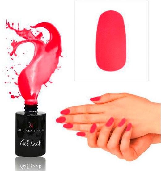 Juliana Nails Gel Lack Neon Rosa brillante, bottiglia 6 ml Rosa brillante