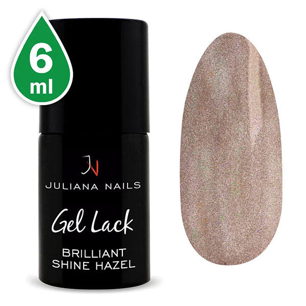 Juliana Nails Gel Lack Glitter/Shimmer Brilliant Shine Hazel 6 ml Brillantezza nocciola