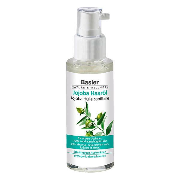 basler nature & wellness olio per capelli di jojoba bottiglia di vetro con dispenser 50 ml