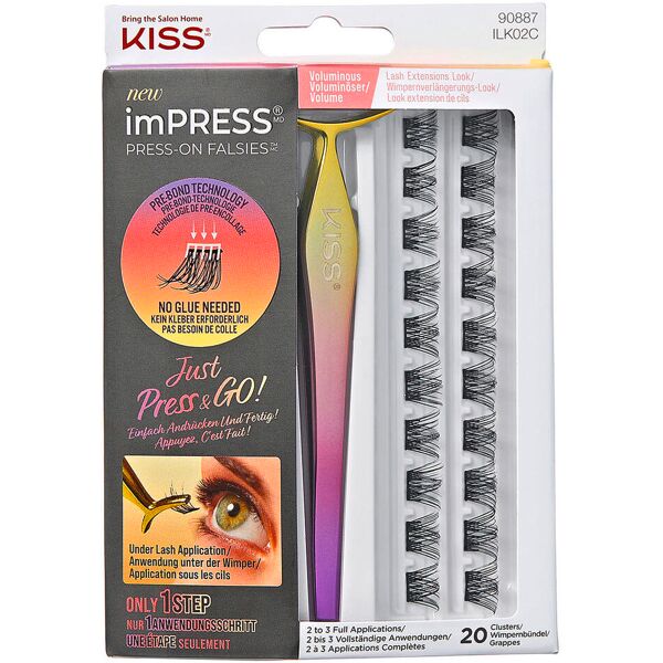 kiss impress falsies press-on lash kit 02 voluminous