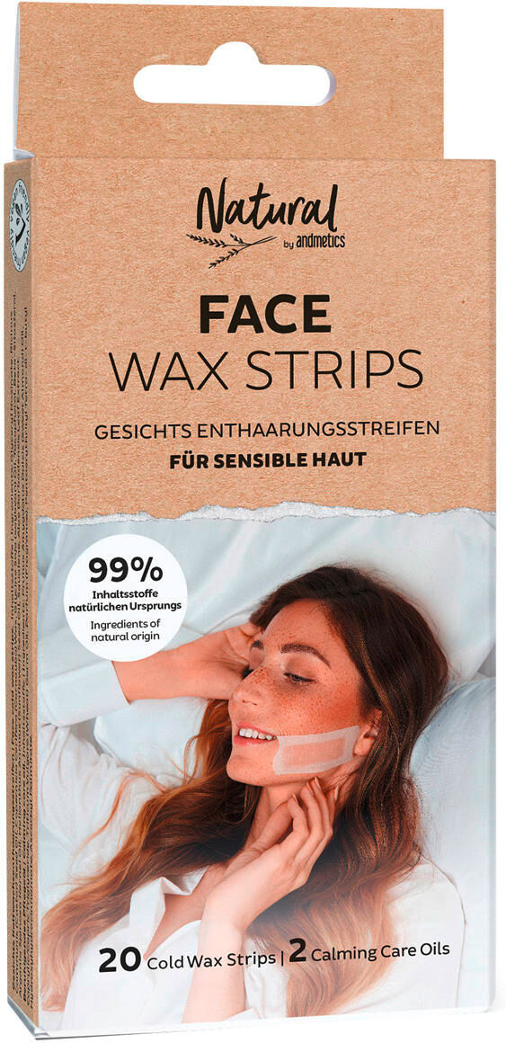 andmetics natural by  face wax strips 20 stück