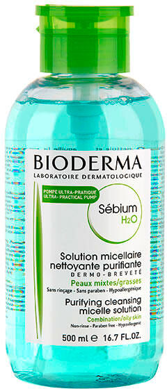 Bioderma Sébium H2O 500 ml, con pompa