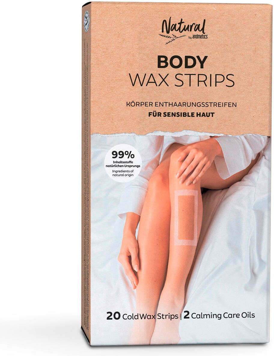 andmetics NATURAL by  BODY Wax Strips 20 Stück