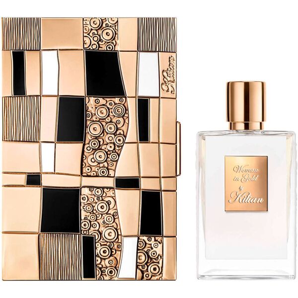 kilian paris woman in gold eau de parfum with clutch