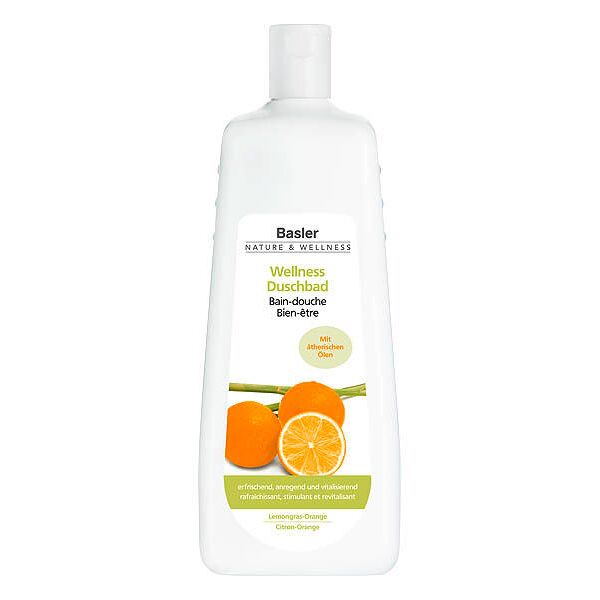 basler nature & wellness bagno doccia benessere lemongrass-orange bottiglia economica da 1 litro