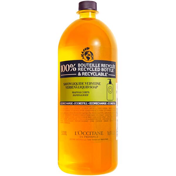 l'occitane karité ricarica di sapone liquido alla verbena 500 ml