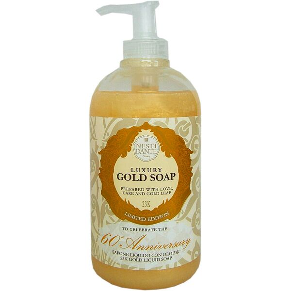 nesti dante 60th anniversary luxury gold soap 500 ml