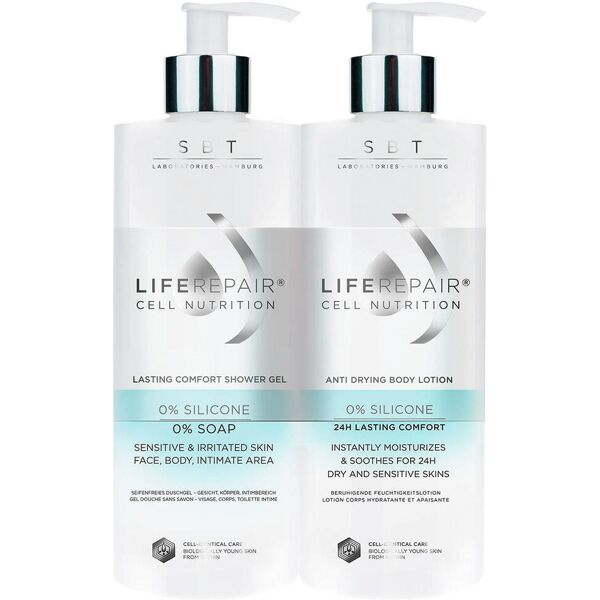 sbt liferepair duo pack shower gel + body lotion 2 x 400 ml