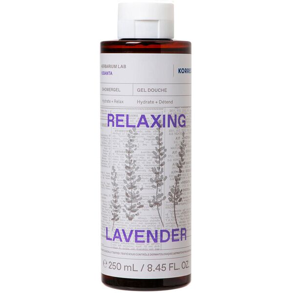 korres relaxing lavender gel doccia 250 ml