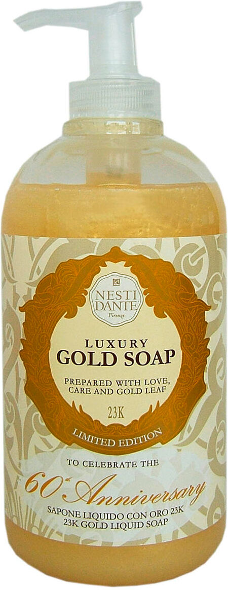 nesti dante 60th anniversary luxury gold soap 500 ml