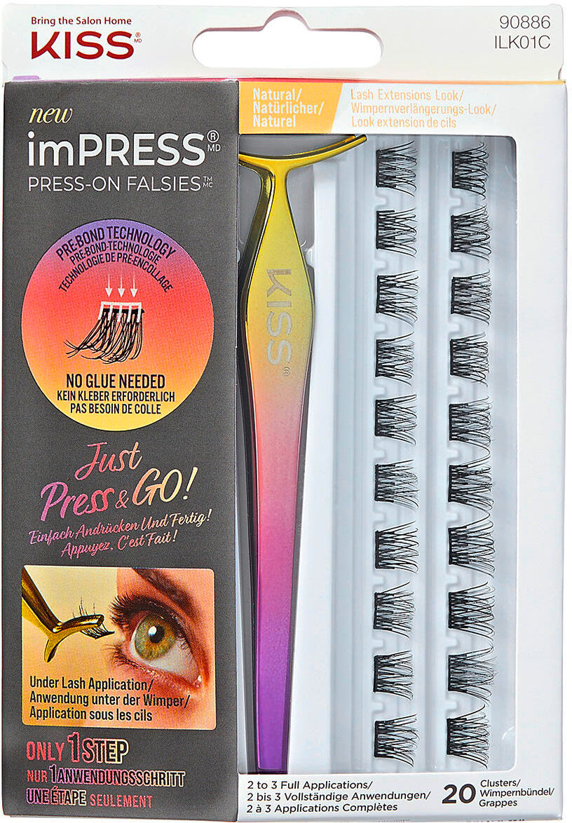 kiss impress falsies press-on lash kit 01 natural