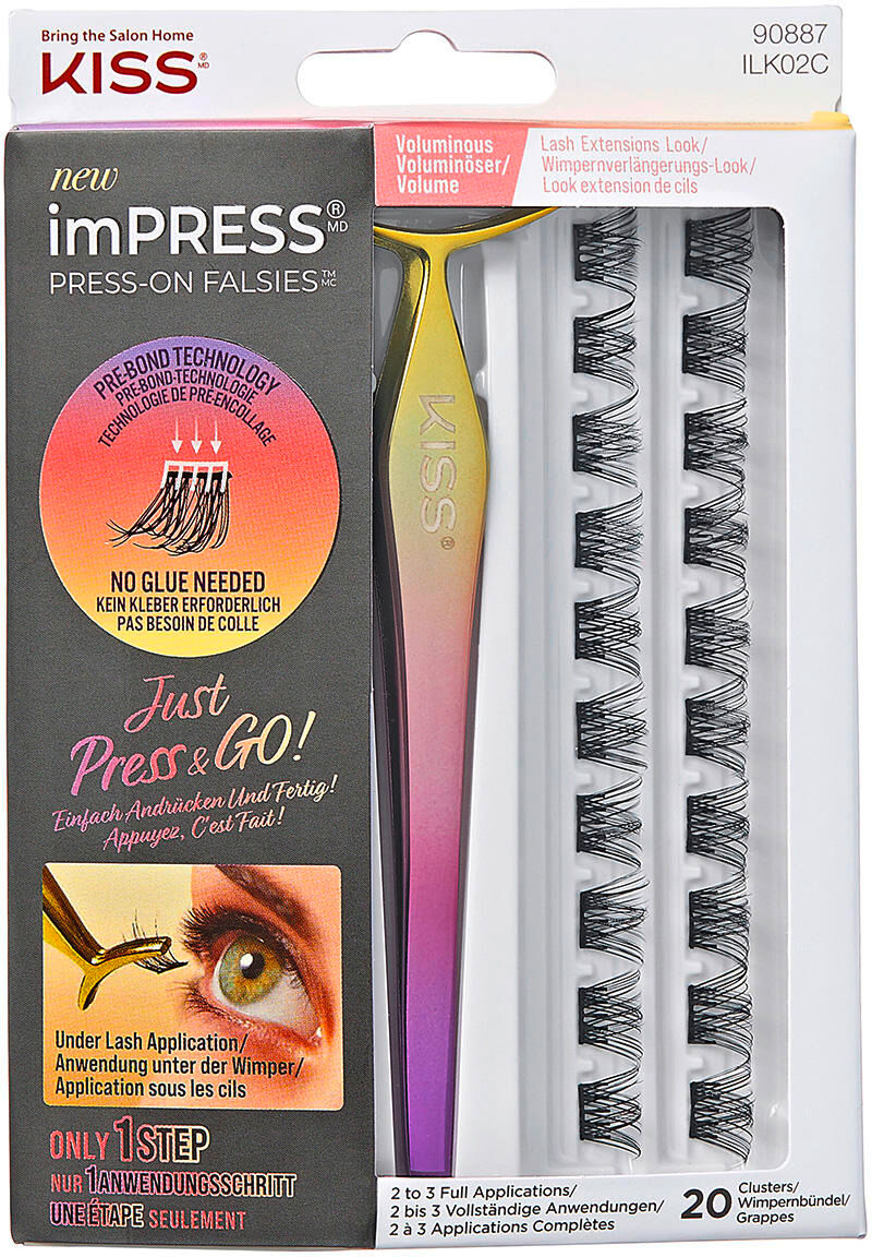 kiss impress falsies press-on lash kit 02 voluminous