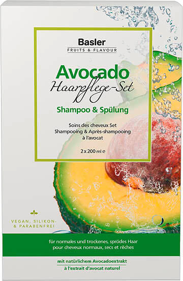 basler fruits & flavour set per la cura dei capelli all'avocado