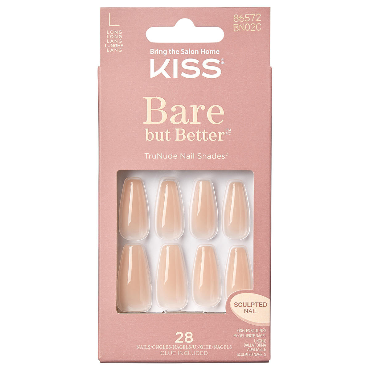 kiss bare but better nails - nude drama