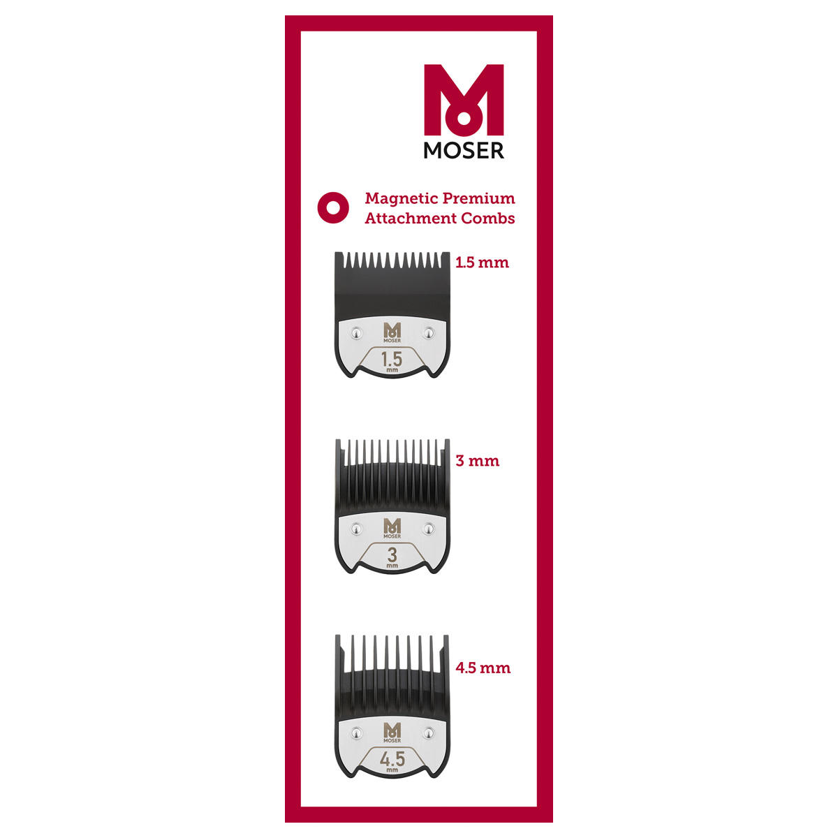 Moser Premium Magnetic Attachment Comb Set