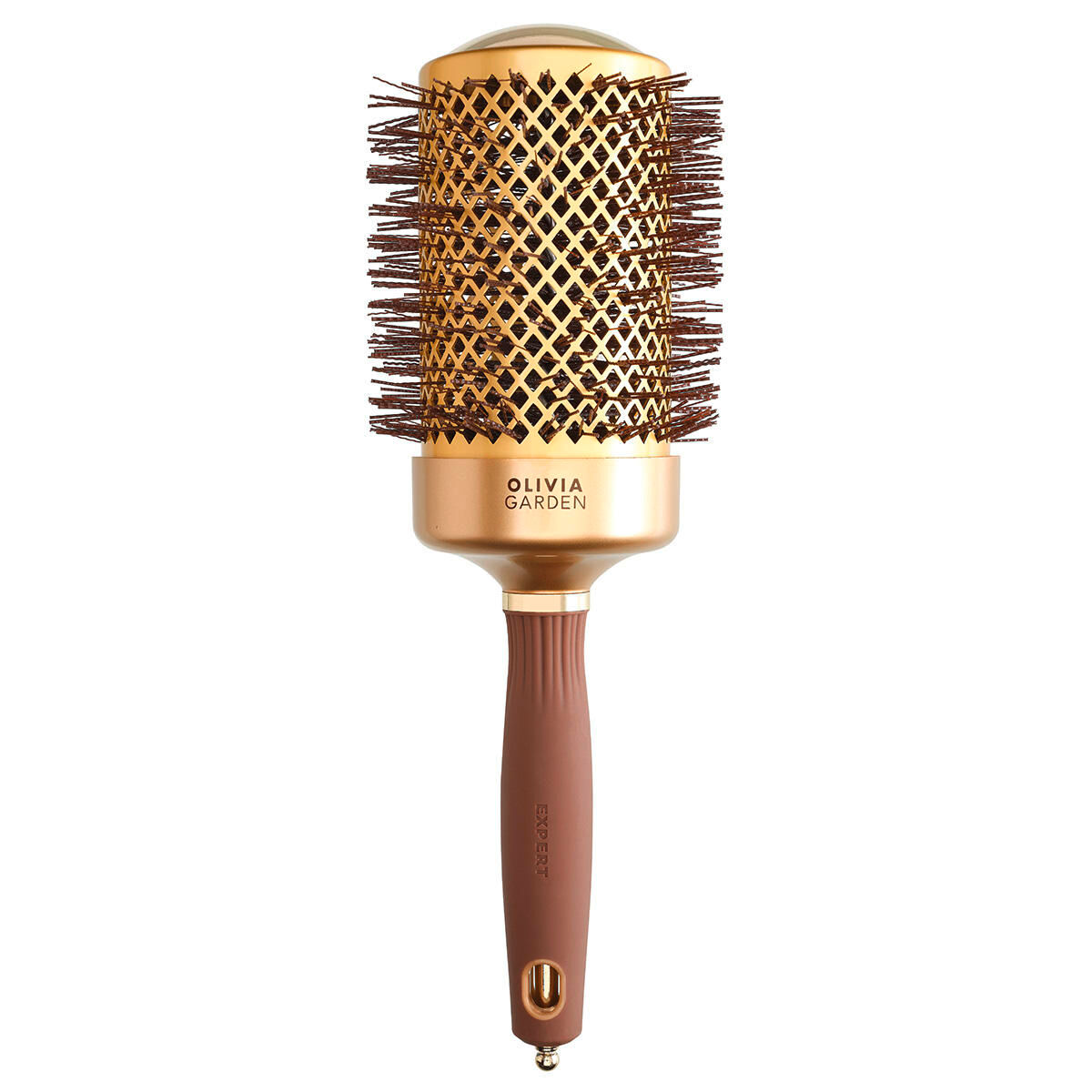 Olivia Garden Expert Blowout Shine Crimped Bristles oro e marrone Ø 65 mm oro e marrone