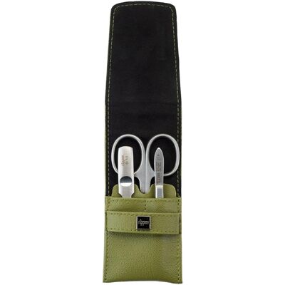 Nippes Set per manicure Verde Eucalipto in pelle, 3 pezzi Nippes Set per manicure Verde Eucalipto in pelle, 3 pezzi