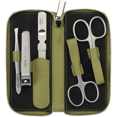 Nippes Set per manicure Verde Eucalipto in pelle, 5 pezzi Nippes Set per manicure Verde Eucalipto in pelle, 5 pezzi