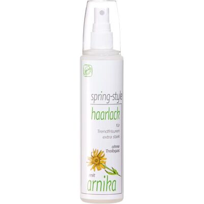 Spray per capelli all'Arnica - Fissaggio forte per acconciature di tendenza Spray per capelli all'Arnica - Fissaggio forte per acconciature di tendenza