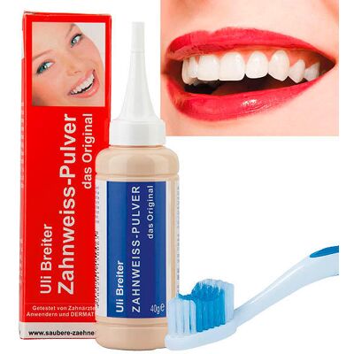 Uli Breiter Polvere Sbiancante Dentale Flacone 40 g - Polvere Sbiancante Uli Breiter Polvere Sbiancante Dentale Flacone 40 g - Polvere Sbiancante