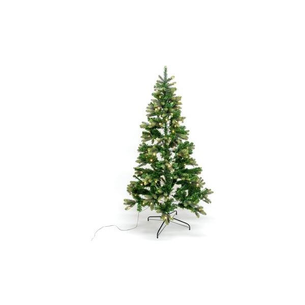 albero di natale artificiale 180 cm + 200 led, con supporto