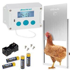 Voss Set: Apriporta automatico Poultry Kit VOSS.farming per pollaio + porta scorrevole 300 x 400 mm