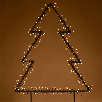 Albero di Natale a LED VOSS.garden - Abete a LED da giardino 90 cm, illuminazione natalizia