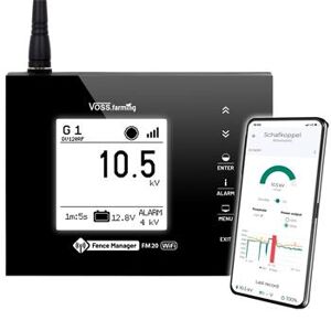 Fence Manager FM 20 WiFi VOSS.farming, monitor di controllo e comando del recinto elettrico via WLAN