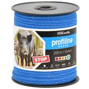 Nastro per Recinzioni Elettriche contro gli animali selvatici VOSS.farming 200m, 10mm, 1x0,25 rame + 3x0,20 inox, blu