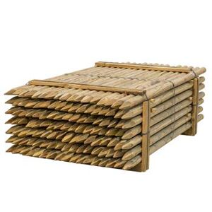 119 pz. Pali tondi in legno VOSS.farming per recinzioni, staccionate, impregnati sotto pressione in classe 4, 200 cm x 60 mm