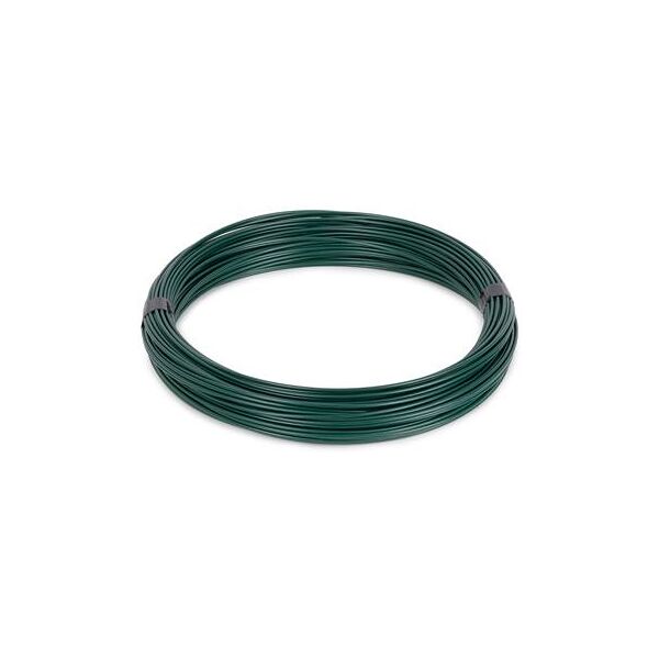 gautzsch filo di tensionamento 55 m x 3,4 mm, filo d’acciaio per recinzioni a rete metallica, rivestimento verde