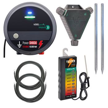 Kit VOSS.farming: Elettrificatore 230 V + tester per recinto + accessori