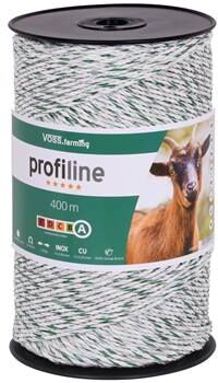 Filo polywire per recinto elettrico VOSS.farming, 400 m, 3x0,25 rame + 3x0,20 acciaio inossidabile, bianco/verde 4****