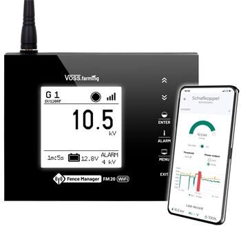 Voss Fence Manager FM 20 WiFi VOSS.farming, monitor di controllo e comando del recinto elettrico via WLAN