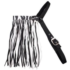 Frontalino con frange antimosche QHP, per cavalli e pony, Cob, zebra