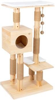 Albero tiragraffi ""Momme"" VOSS.pet - Albero tiragraffi premium in legno massiccio con piattaforma