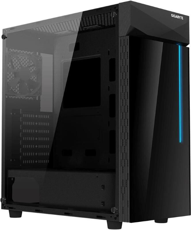 Gigabyte C200 Glass Case Middle Tower Atx Micro Atx Mini-Itx Pannello Laterale In Vetro Temperato 2xusb 3.2 1xventola 120mm Pre Installata Black