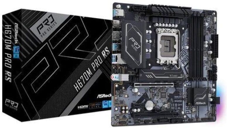 Scheda Madre Asrock H670m Pro Rs Intel H670 Lga 1700 Micro Atx