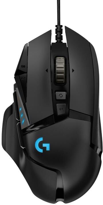 Logitech G G502 Hero Mouse Gaming Prestazioni Elevate, Sensore Hero 25k, 25.600 Dpi, Rgb, Pesi Regolabili, 11 Pulsanti Programmabili, Memoria Integrata, Pc-Mac-Laptop, Nero