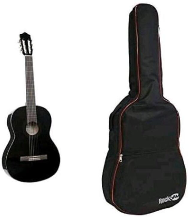 Yamaha C40blii Chitarra Classicachitarra 4/4 Classica In Legno 65 Cm Scala Da 25 9/16 6 Corde In Nylon & Rockjam Imbottito Sacchetto Della Chitarra Acustica Con Manico E Tracolla Nero