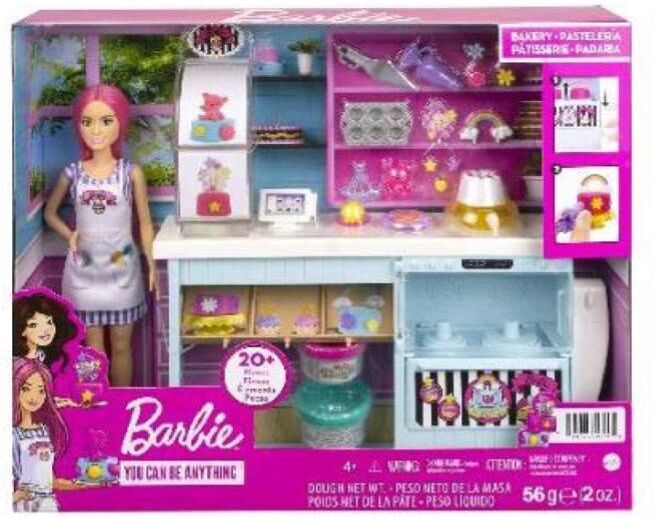 Mattel Barbie Pasticceria Playset Con Bambola 30 Cm Postazione E Accessori