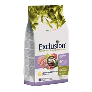 EXCLUSION Cane Mediterraneo Monoprotein Adulto Medium&Large; Light Pollo 3 Kg 3.00 kg