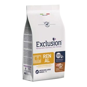 EXCLUSION Cane Monoprotein Veterinary Diet Renal Adulto Medium&Large; Maiale, Sorgo&Riso; 12 Kg 12.00 kg
