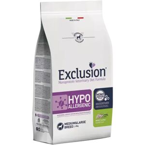 EXCLUSION Cane Monoprotein Vterinary Diet Hypoallergenic Adulto Medium&Large; Insetti&Piselli; 12 Kg 12.00 kg