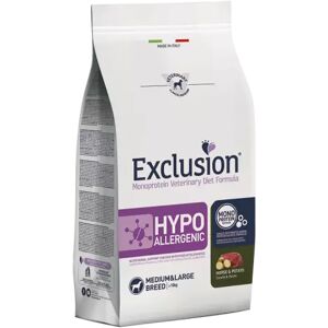 EXCLUSION Cane Monoprotein Veterinary Diet Hypoallergenic Adulto Medium&Large; Cavallo&Patate; 12 Kg 12.00 kg