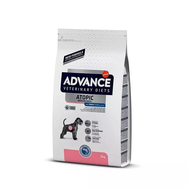 advance cane diet atopic medium & maxi trota 12 kg cane > cibo dietetico > dietetici secco