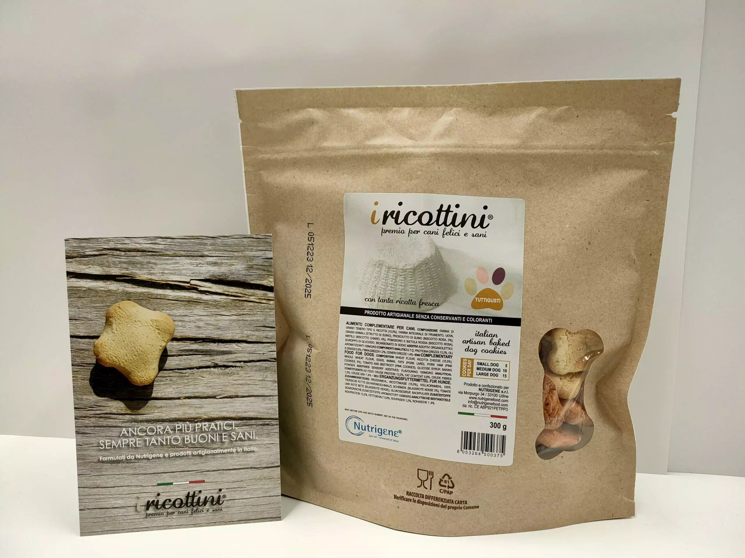 nutrigene iricottini tuttigusti biscotti per cani 0.50 kg