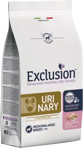 EXCLUSION Cane Monoprotein Veterinary Diet Urinary Adulto Medium&Large; Maiale, Sorgo&Riso; 2 kg 2.00 kg